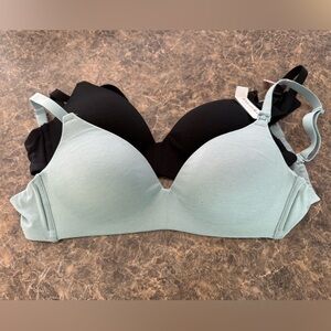 La Vie En Rose Light Aqua & Black Seamless T-Shirt nursing Bras